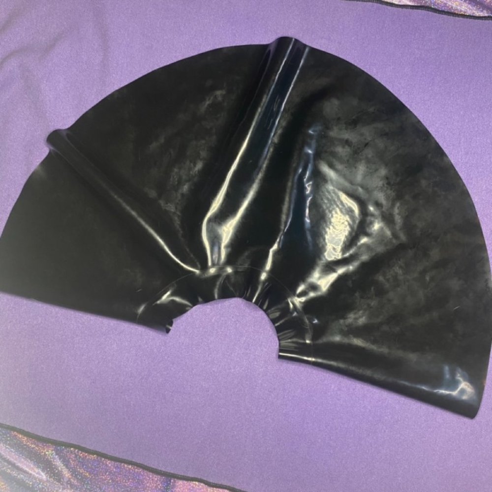 Rubber Latex Peplum Belt mini skirt with buckle - Picture 8 of 11